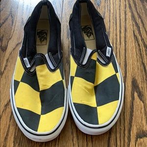 Black and yellow vans